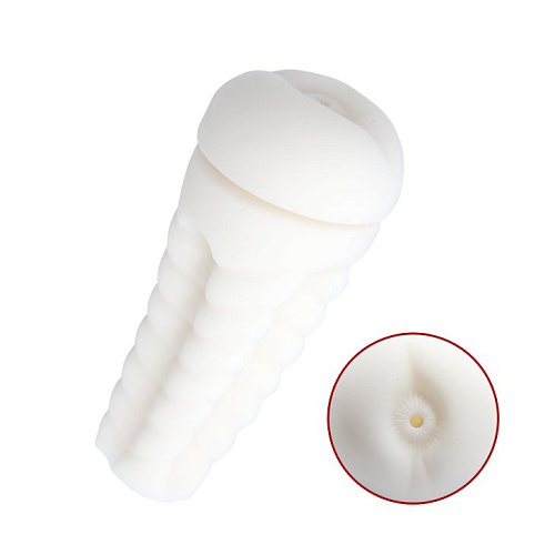 Мега-мастурбатор анус без вибрации белого цвета Baile Kitty BM-00900T49NN-1