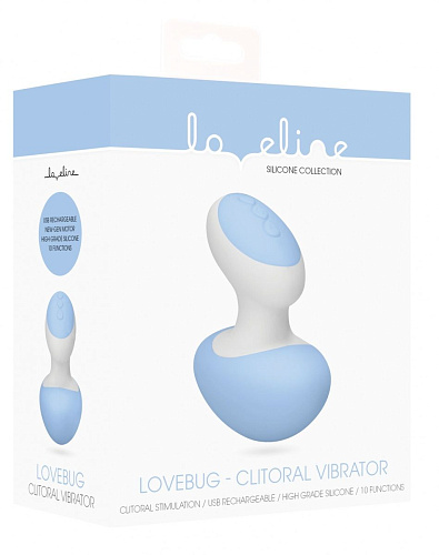 Голубой клиторальный массажёр Shots Media BV Lovebug LOV022BLU