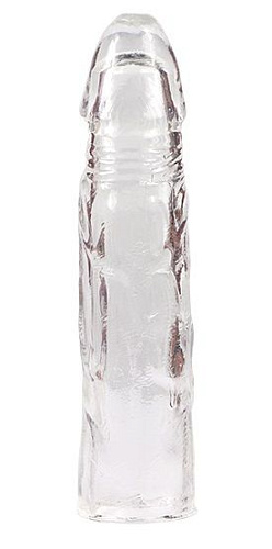 Прозрачная увеличивающая насадка с дополнительной стимуляцией Kanikule SK103 (17 см)