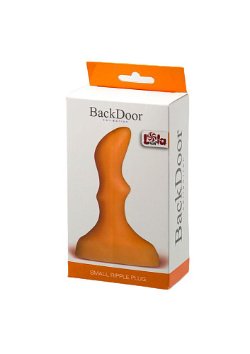 Оранжевый анальный стимулятор Lola toys Small ripple plug flash 510177lola (10 см)