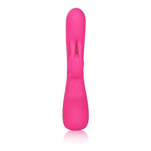 Розовый вибромассажёр со стимуляцией клитора California Exotic Novelties Impress Rabbit SE-4425-04-3 (18 см)