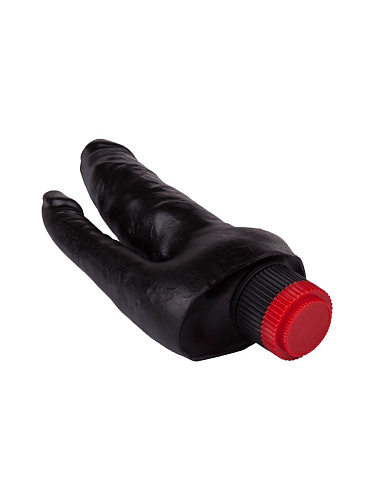 Двойной вибромассажёр чёрного цвета LOVETOY (А-Полимер) 414700 (17 см)