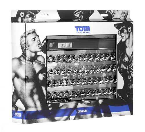 Серый поводок из металла XR Brands Tom of Finland TF2775
