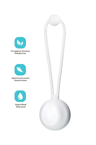 Белый вагинальный шарик ToyFa LILY 564004