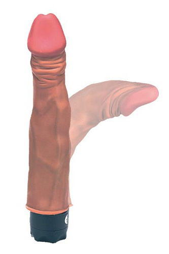 Коричневый гнущийся вибратор Tonga 110827 (19 см)