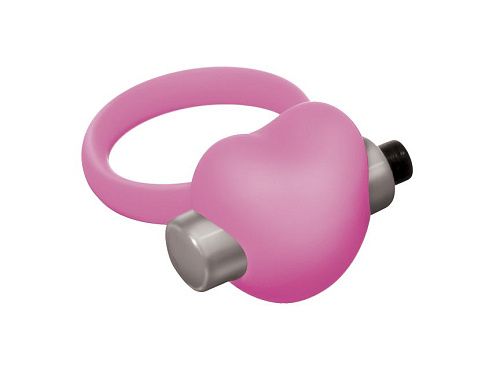 Розовое эрекционное виброкольцо Lola toys Emotions Heartbeat Light pink  4006-02Lola