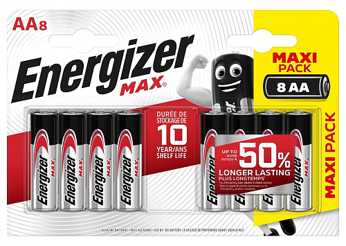 Батарейки Energizer MAX BP8 RU 1.5V E301531301 (тип AA, 8 шт)