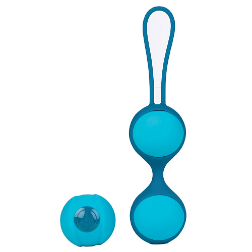 Бирюзовые вагинальные шарики дуэт со сменным грузом Jopen STELLA II JO-8021-05-3