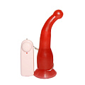 Вибромассажёр-стимулятор точки G на присоске красного цвета Сумерки богов 724-12 CD DD