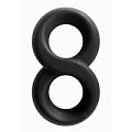 Чёрное эрекционное кольцо-восьмерка NS Novelties Infinity Ring NSN-1113-23