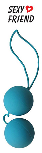 Голубые вагинальные шарики на шнурке Bior toys BALLS SF-70151-2