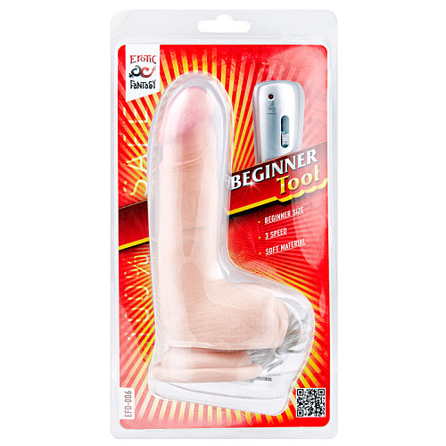 Вибратор для новичков телесного цвета Erotic Fantasy Beginner Tool EFD-006 (15 см)