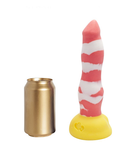 Красно-белый фаллоимитатор Erasexa «Лис» Medium zoo107 (24 см)