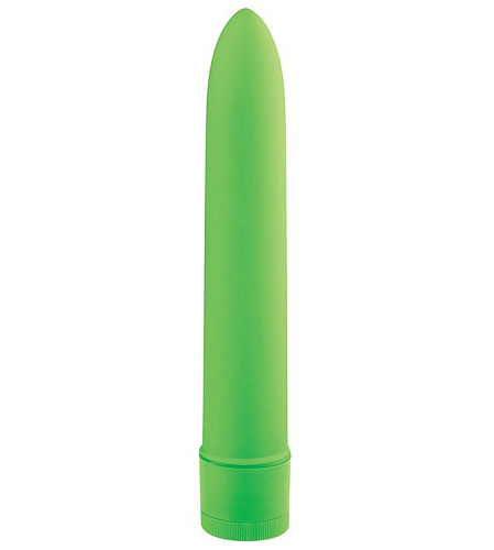 Зелёный классический вибратор Dream Toys BASICX MULTISPEED VIBRATOR GREEN 7INCH 20657 (18 см)