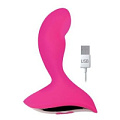 Ярко-розовый изогнутый вибромассажёр с 10 режимами вибрации Bior toys ST-40165-16 (9 см)