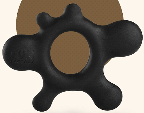 Черное эрекционное кольцо Fun Factory Rain 51408