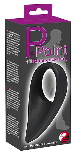 Чёрное кольцо с хвостиком для стимуляции промежности Orion 0519227