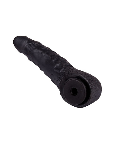 Чёрная насадка Harness LOVETOY (А-Полимер) Black Bent 132304 (15 см)