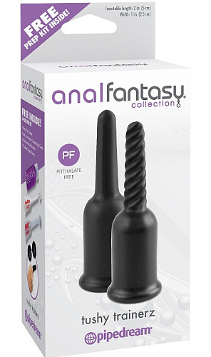 Набор чёрных анальных насадок для пальцев Pipedream PD4658-23