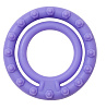 Фиолетовое двойное эрекционное кольцо Dream Toys NEON DOUBLE RING 45MM PURPLE 20760
