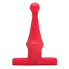 Красная анальная пробка Topco Sales Bum Buddies Tease My Tush Intermediate Silicone Anal Plug 1003030 (12 см)