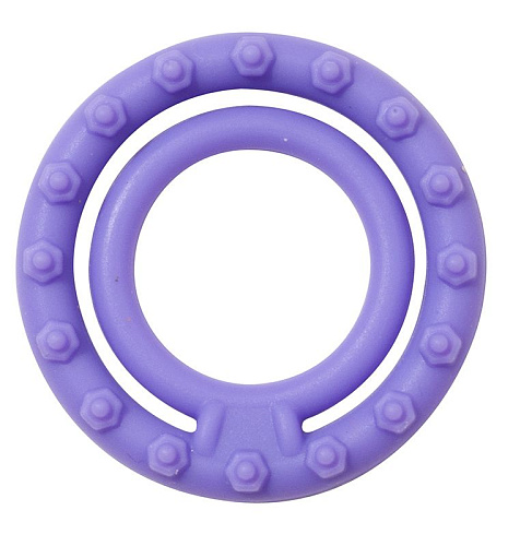 Фиолетовое двойное эрекционное кольцо Dream Toys NEON DOUBLE RING 45MM PURPLE 20760