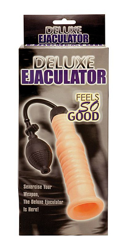 Вибромастурбатор с грушей и вибратором телесного цвета Seven Creations 05-224-BX