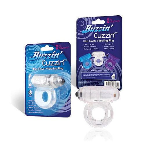 Прозрачное мощное виброкольцо со стимуляцией клитора Lux Fetish ZZ2-CLR