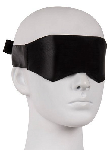 Чёрная маска без прорезей Blush Novelties BLINDFOLD 520124