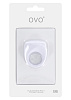 Белое эрекционное кольцо с вибрацией OVO B6 WHITE