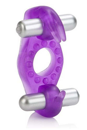 Эрекционное фиолетовое виброкольцо California Exotic Novelties Wireless Rockin Rabbit SE-1825-10-3