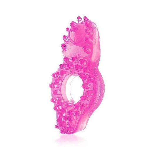 Розовое эрекционное кольцо с бугорками Bior toys EE-10012-1