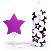 Фиолетовый клиторальный стимулятор-звезда Tokidoki SILICONE PINK STAR CLITORAL VIBRATOR E27707