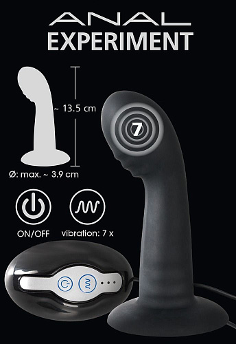 Чёрная анальная вибровтулка Orion Anal Experiment 0588237 (13,5 см)
