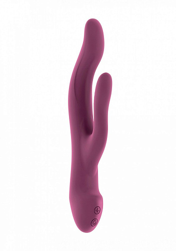 Розовый вибратор с клиторальным отростком Shots Media BV Keira JIL004PNK (21,3 см)