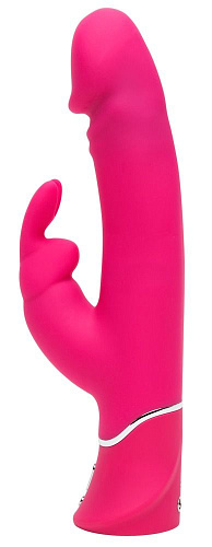 Розовый вибратор-кролик Happy Rabbit Realistic Dual Density Rechargeable Rabbit Vibrator 79370 (25,5 см)