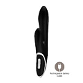 Чёрный вибромассажёр со стимуляцией клитора Shots Media BV Maple BOOM005BLK (23 см)