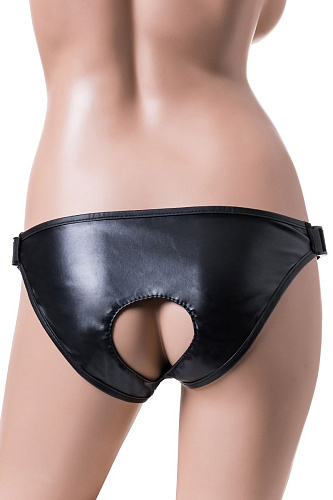 Чёрные трусики для страпона ToyFa Domino 972008