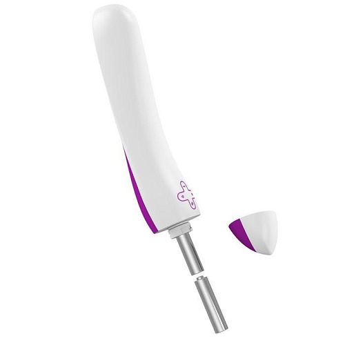 Бело-фиолетовый вибратор OVO F7 WHITE/VIOLET (21 см)