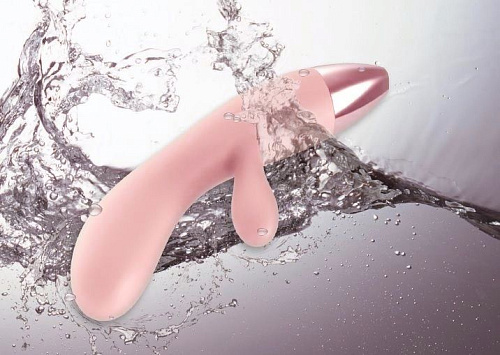 Хай-тек вибромассажёр-носорог для G-стимуляции с клиторальным отростком нежно-розового цвета ImToy Rhino (20,5 см)