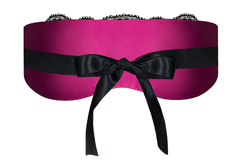 Чёрная маска с розовым кружевом Obsessive Roseberry mask