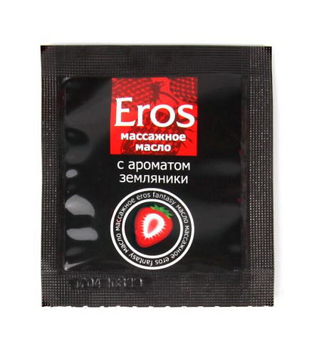 Пробник массажного масла с ароматом земляники Биоритм Eros fantasy LB-13018t (4 гр)