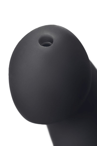 Чёрный фаллос с имитацией эякуляции Strap-on-me Silicon Cum Dildo L 6013267 (19,6 см)