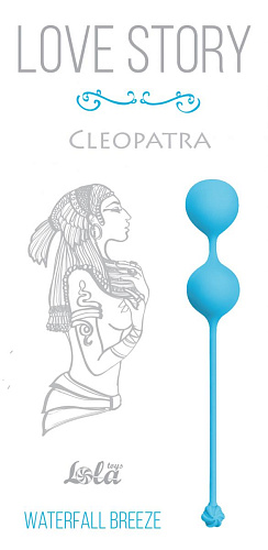 Нежно-голубые вагинальные шарики Lola toys Cleopatra Waterfall Breeze 3007-03