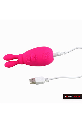 Вибратор рового цвета с движущимися ушками Tokio Design Maro Kawaii 2 TD-1306
