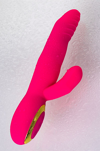 Розовый вибратор с подогревом для двойной стимуляции JOS NEGA  783021 (22 см)