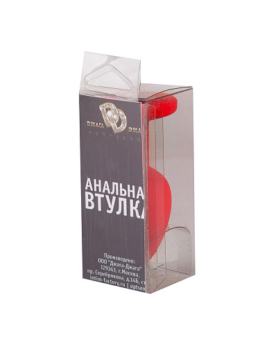 Красная анальная втулка с красным кристаллом Сумерки богов 517-04 red-DD (7,3 см)