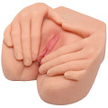 Вагина телесного цвета с ручками поверх Topco Sales Heidi Baron Hands On CyberSkin Pet Pussy 1097022