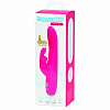 Розовый перезаряжаемый вибратор Happy Rabbit Rabbit Slimline Curve Rechargeable 73133 (24 см)