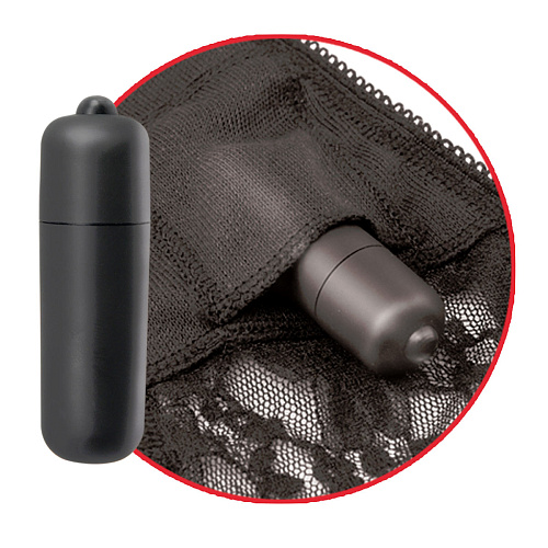 Трусики с вибропулей Pipedream Plus Size Black PD4026-23